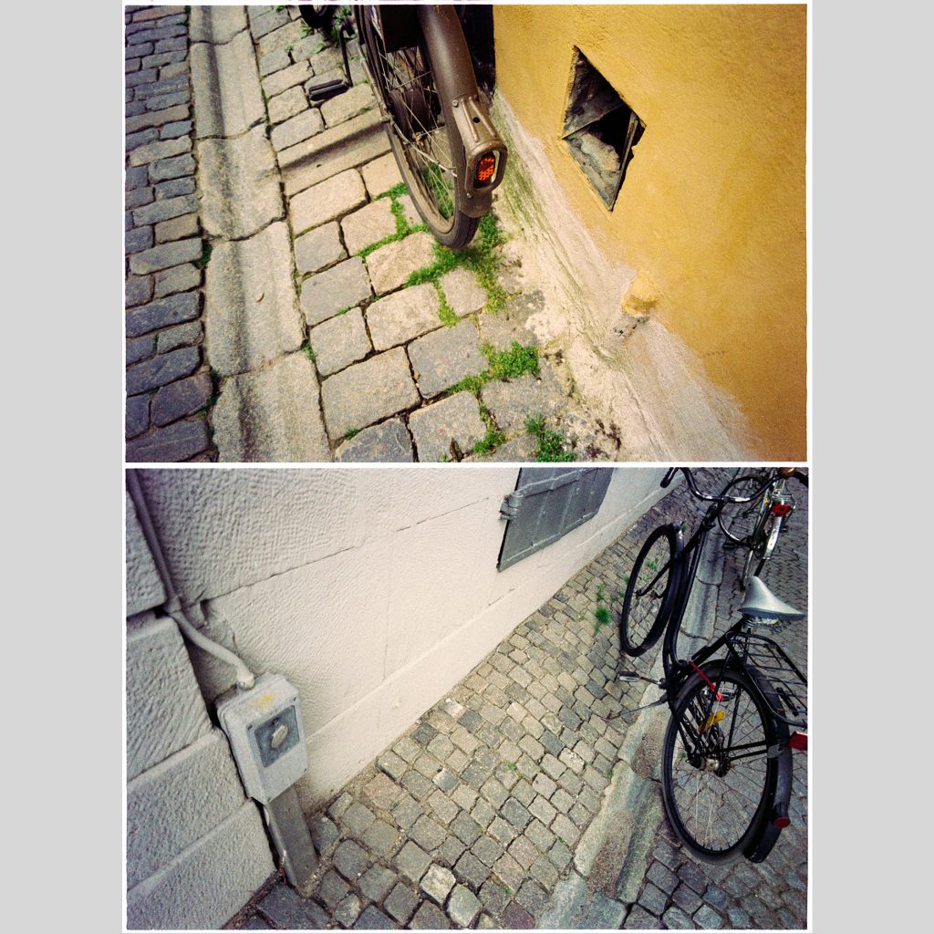 Color photo of Bike in urban surroundings