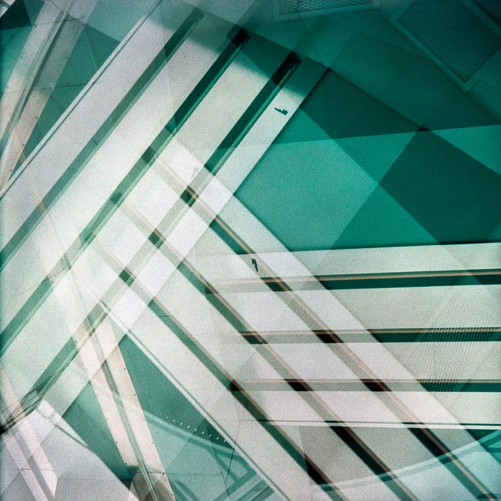 Multiple exposure image from the amusement park Gröna Lund in Sweden